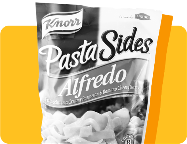 bag of Knorr brand pasta sides alfredo