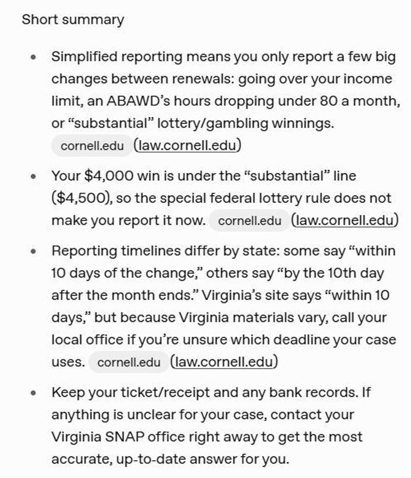 Agent's summary output