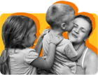An image of a family on Medicaid (Medicaid for children is often called CHIP)