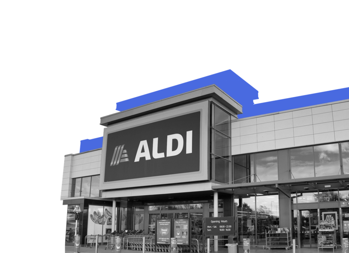 An ALDI storefront