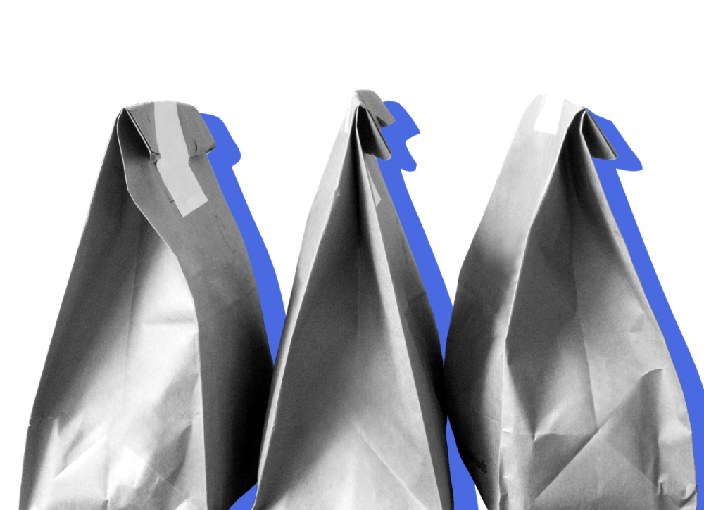 Three paper bags