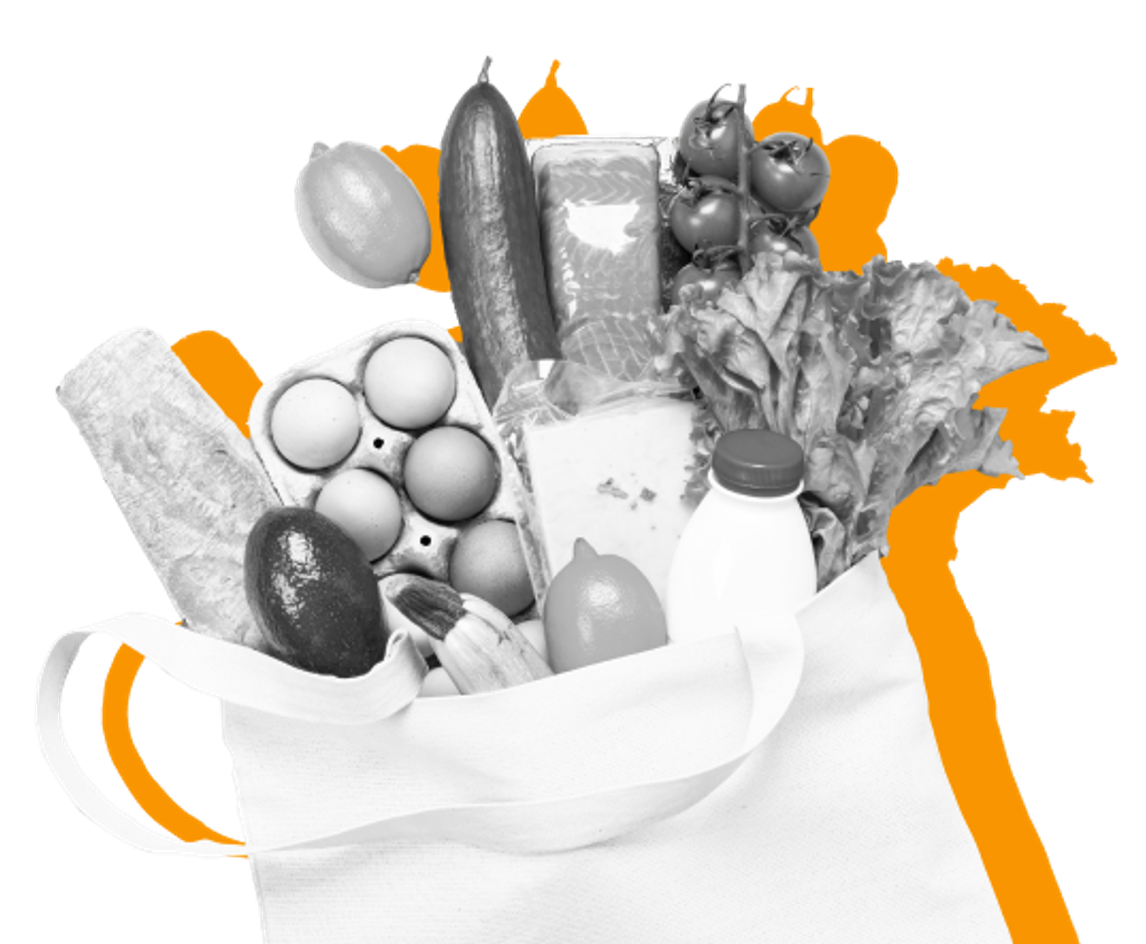 produce in a grocery bag