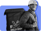 A food-delivery man