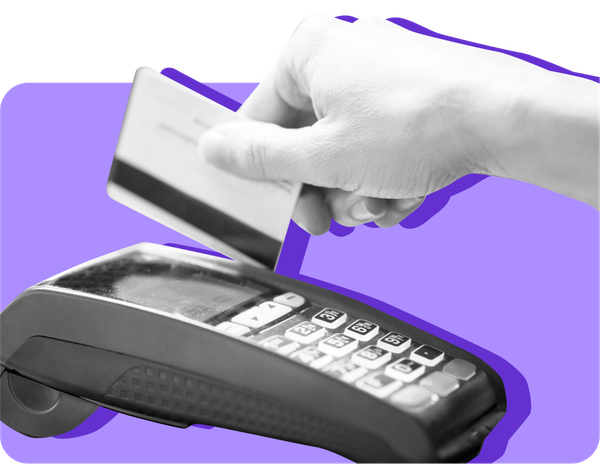 An Electronic Benefits Transfer (EBT) card with a magnetic stripe is swiped through a card reader