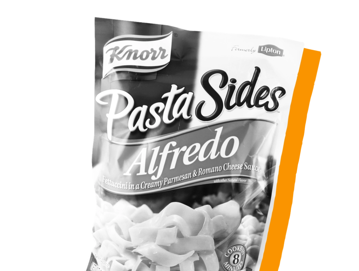 bag of Knorr brand pasta sides alfredo