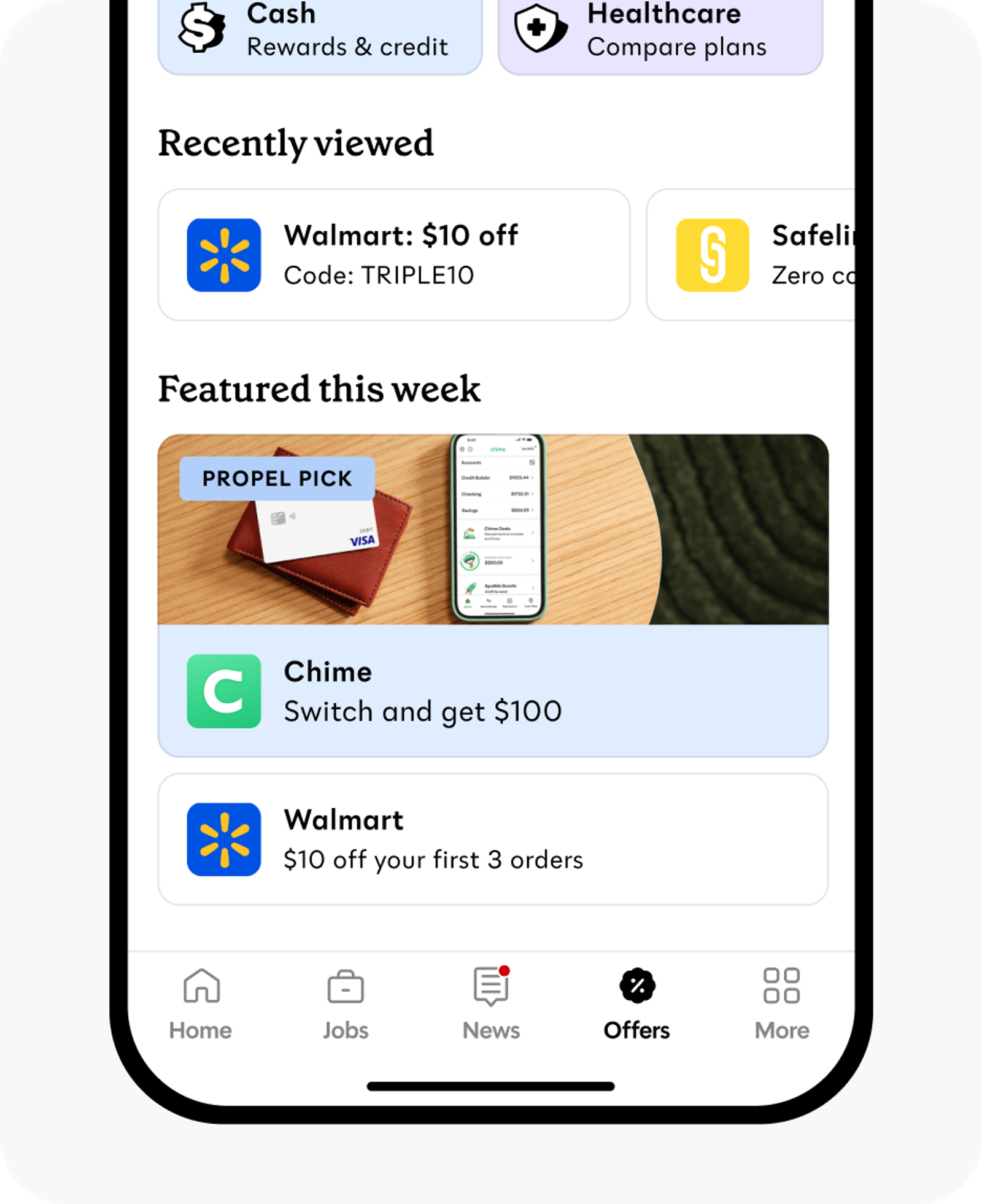 Propel pick placement