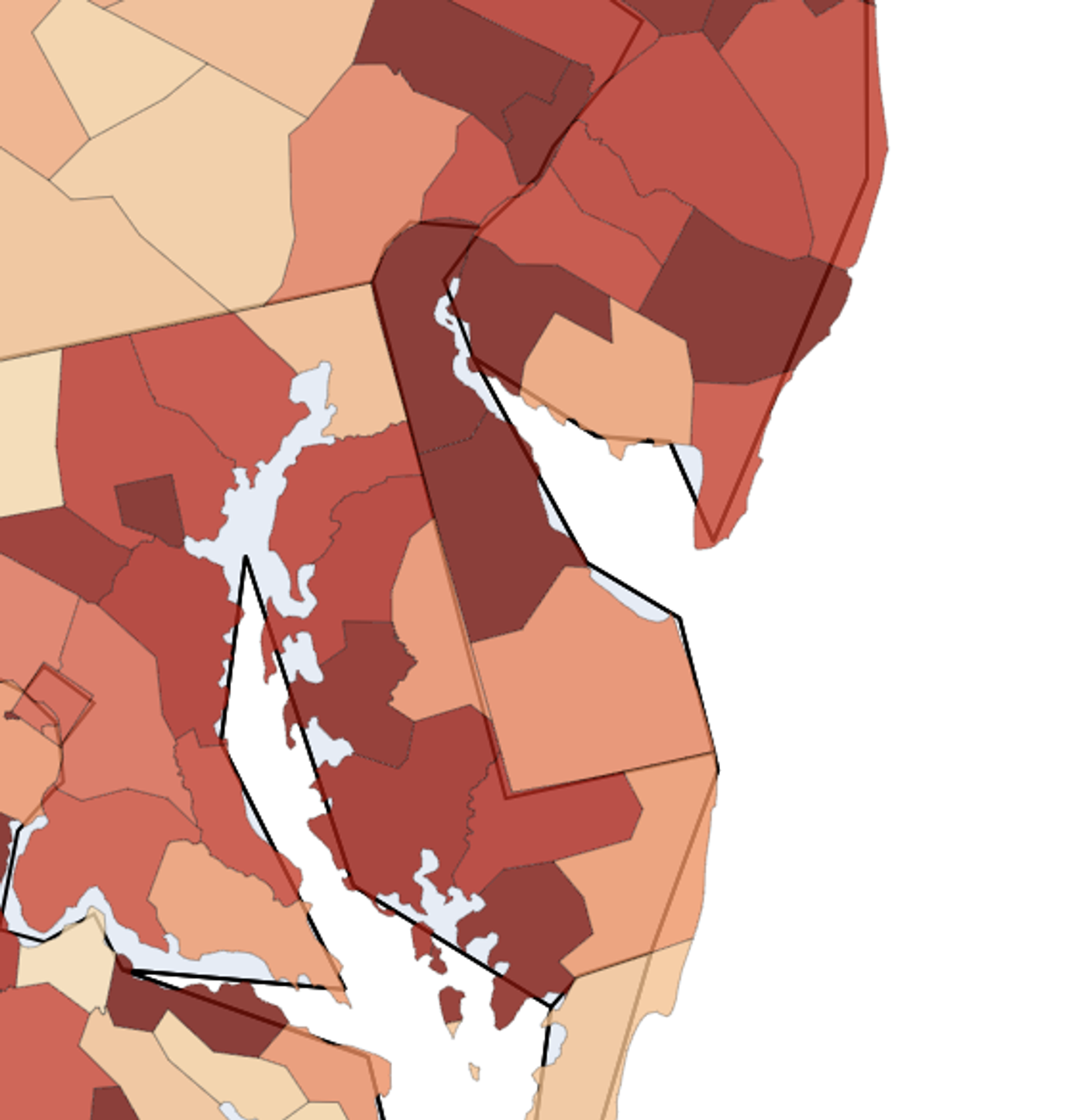 Unrecognized transaction rate by county in Delaware (June 1–July 8, 2026)