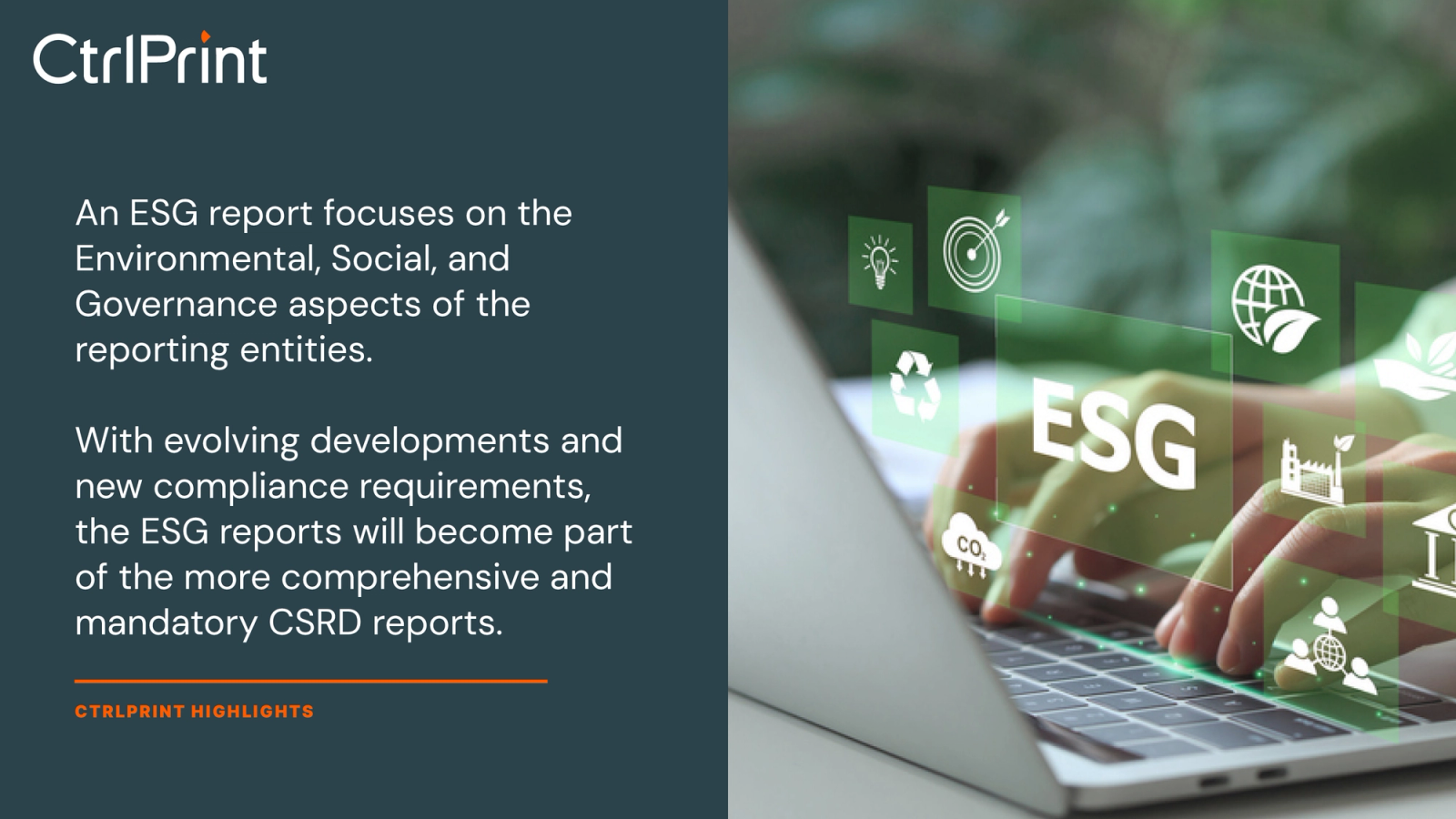 esg report and csrd from CtrlPrint article