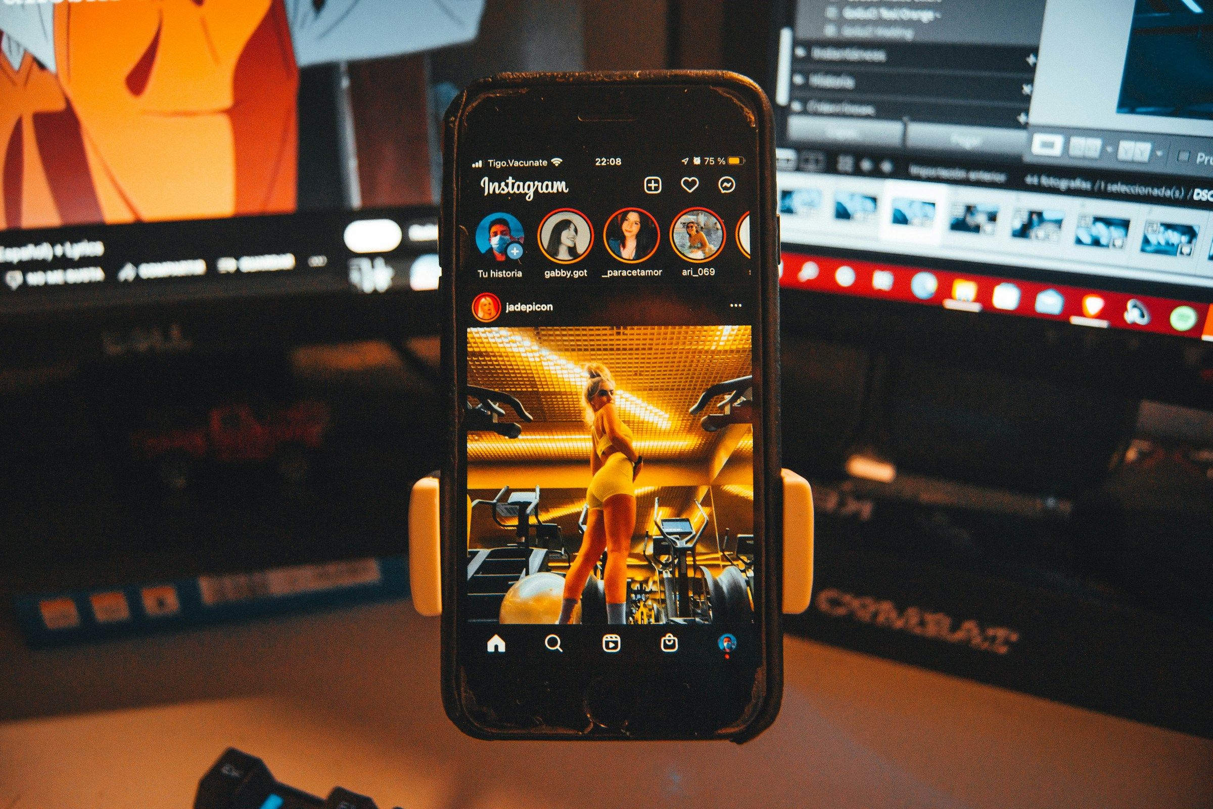 virtual influencer funnels shown on smartphone chat screen with influencer portrait and revenue metrics