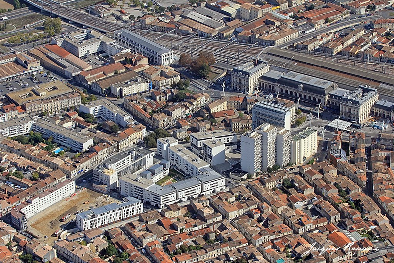 Quartier Euratlantique vu depuis la gare Saint-Jean