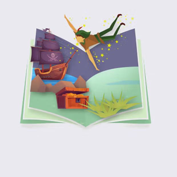 open book with Peter Pan