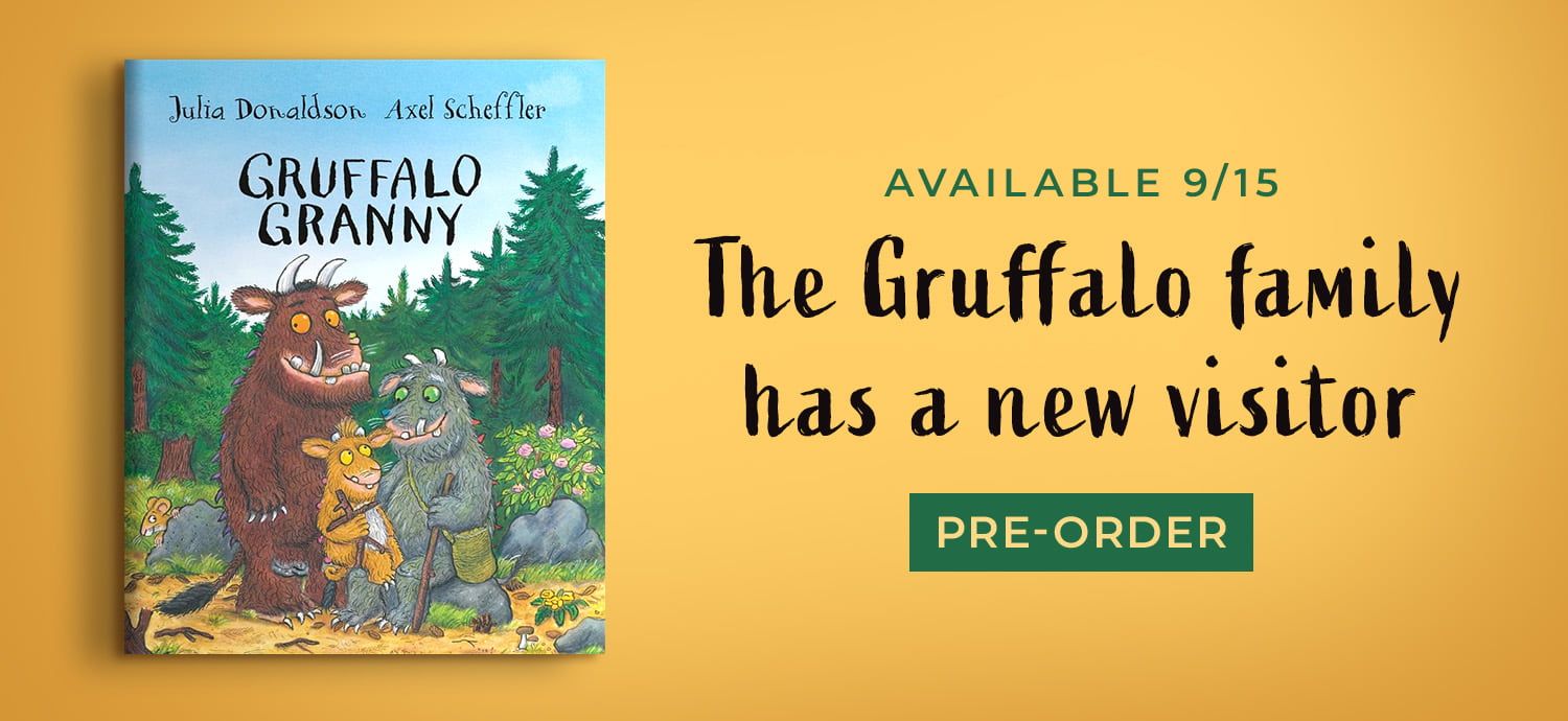 The Gruffalo family has a new visitor. Pre-order Gruffalo Granny.