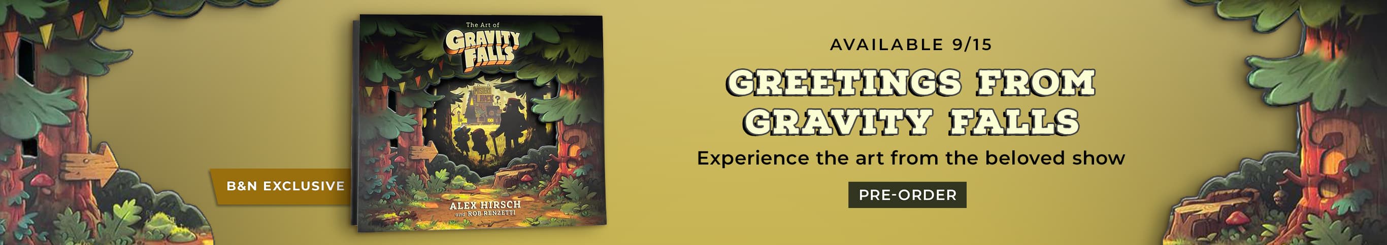 Available 9/15 The Art of Gravity Falls by Alex Hirsch Pre-Order
