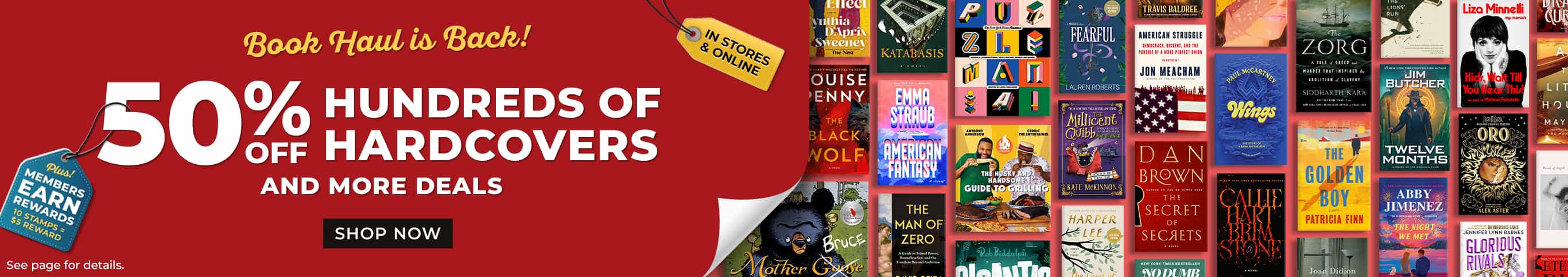 Book Haul Is Back - In Stores & Online - 50% Off Hundreds of Hardcovers And More Deals - Shop Now