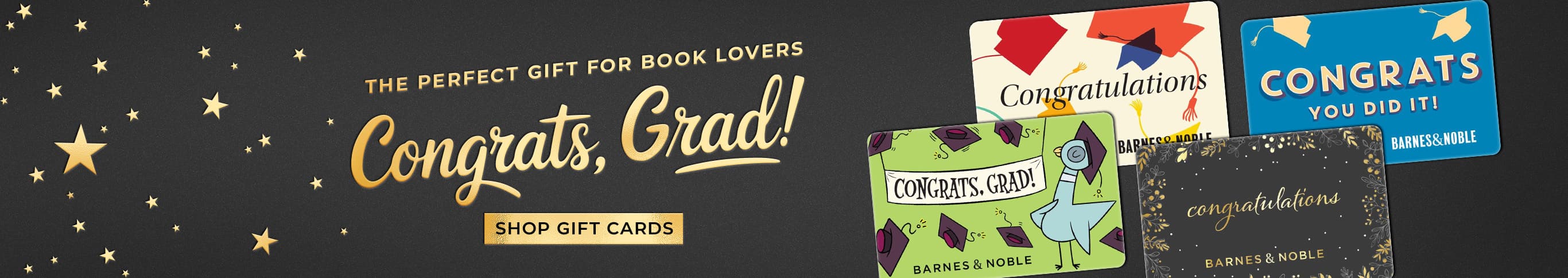The Perfect Gift for Book Lovers  - Congrats, Grad! - Shop Gift Cards