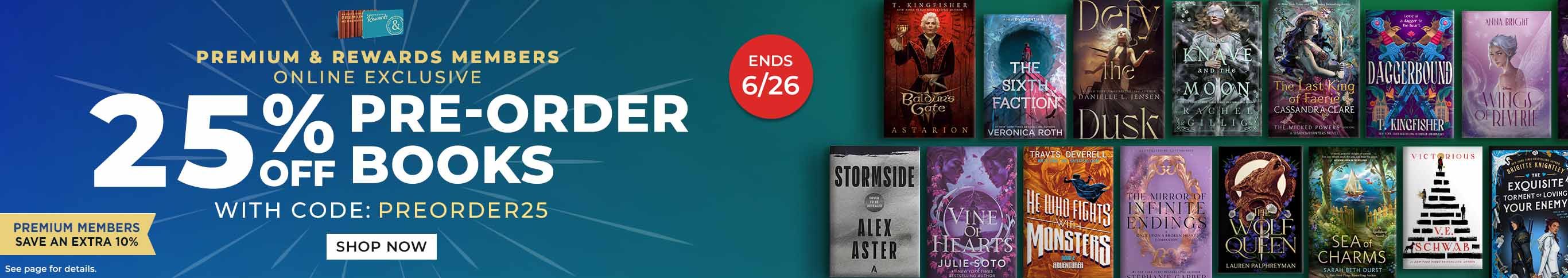 Members Save 25% Off Pre-Order Books With Code: PREORDER25. Ends 6/26