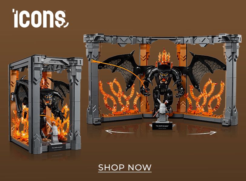 LEGO Icons Lord of the Rings Balrog Book Nook Shop Now