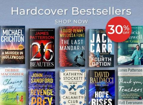 Hardcover Bestsellers 30% Off