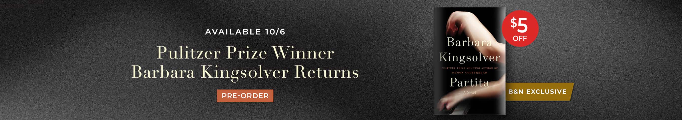 Avilable 10/6 Pulitzer Prize Winner Barbara Kingsolver Returns Pre-Order
