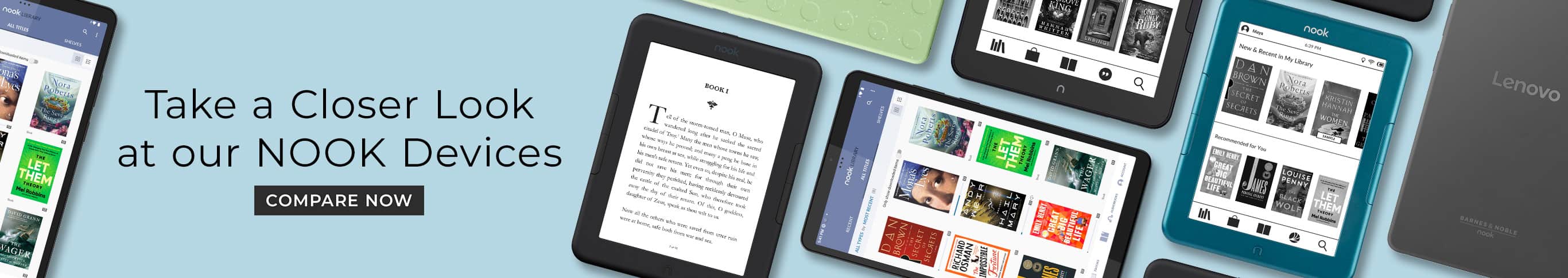 Take a Closer Look at our NOOK Devices - Compare Now