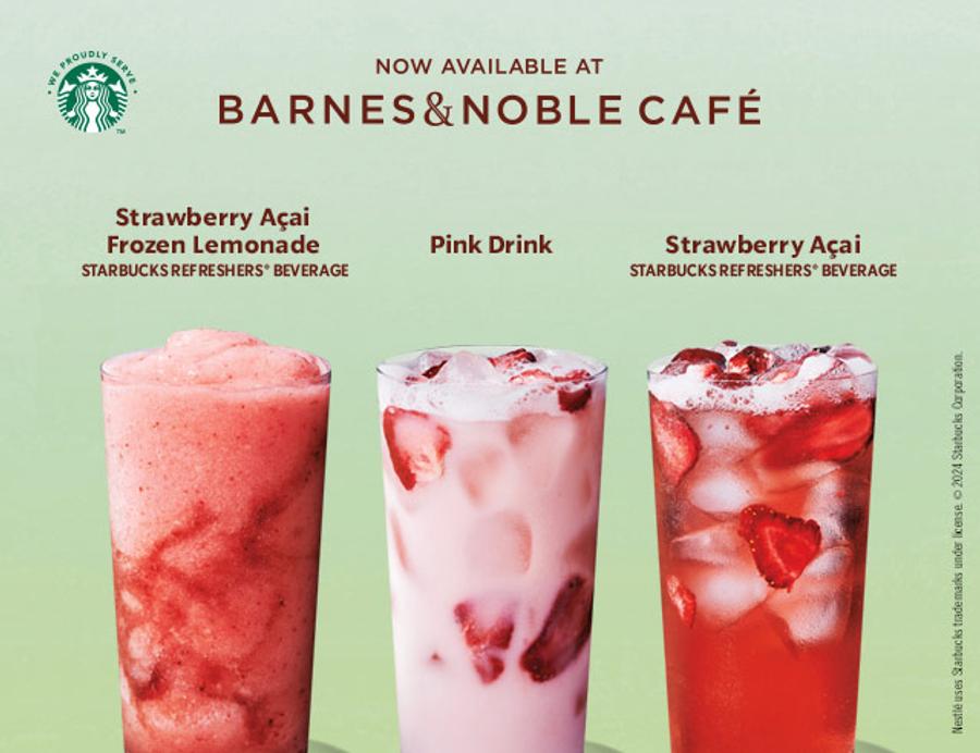 BN Cafe Strawberry Acai Frozen Lemonade, Pink Drink, Strawberry Acai