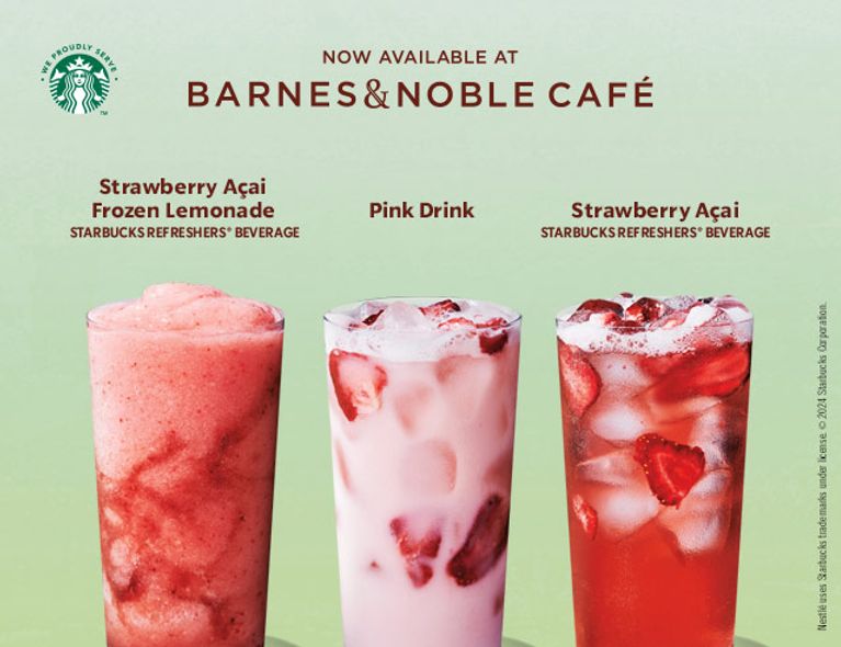 BN Cafe Strawberry Acai Frozen Lemonade, Pink Drink, Strawberry Acai