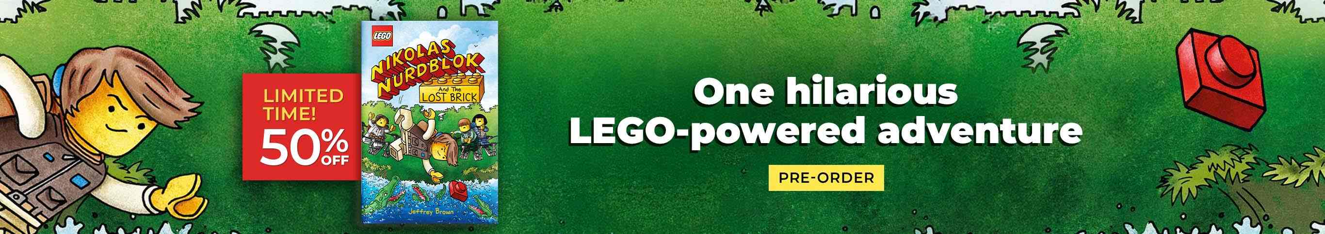 50% Off Nikolas Nurdblok. One hilarious LEGO-powered adventure. Pre-order now.