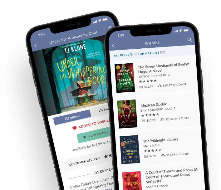 Image of NOOK App with wishlist feature