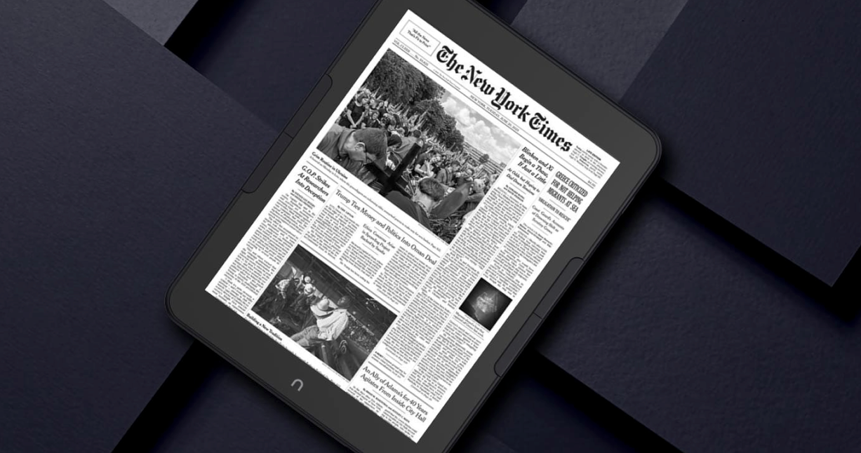 NOOK Device with The New York Times