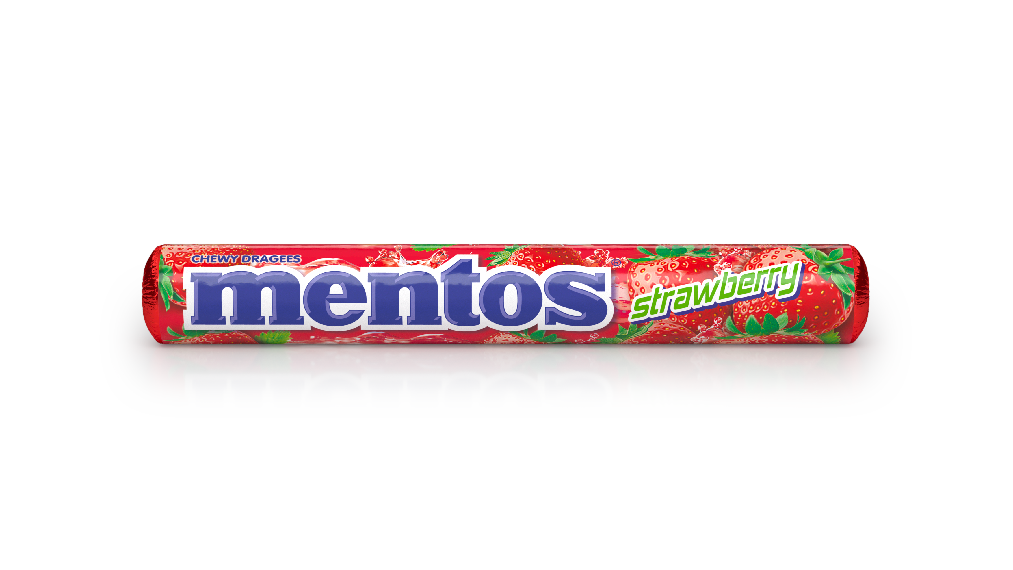 Mentos Candy Strawberry 14 piece roll