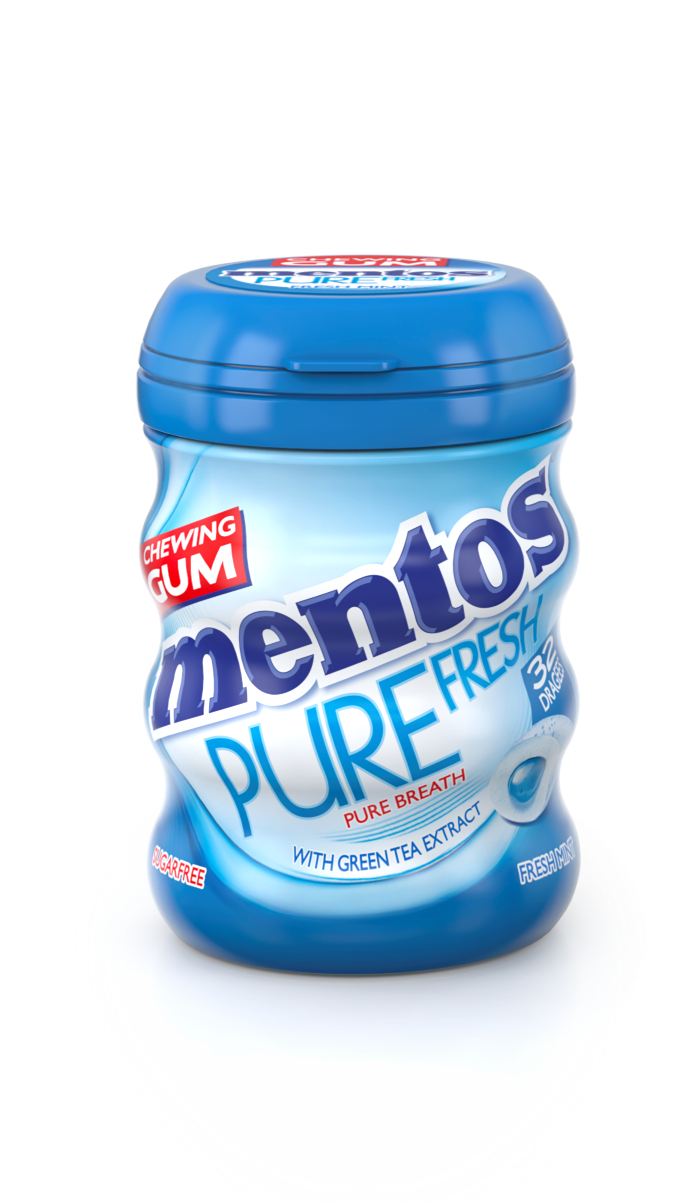 Mentos Gum Pure Fresh Freshmint 32 pieces bottle