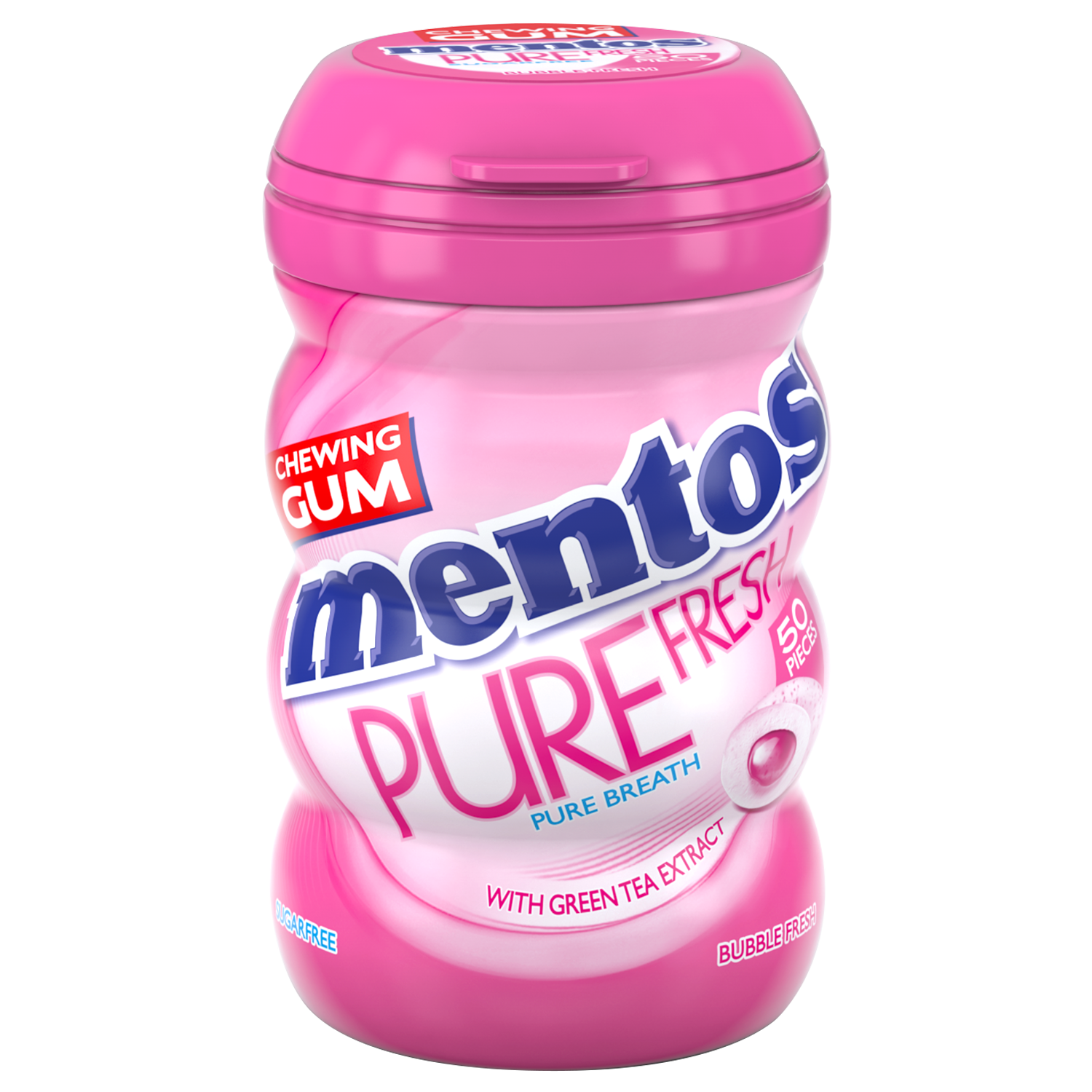 Mentos Gum Pure Fresh Bubble Fresh 50 pieces bottle