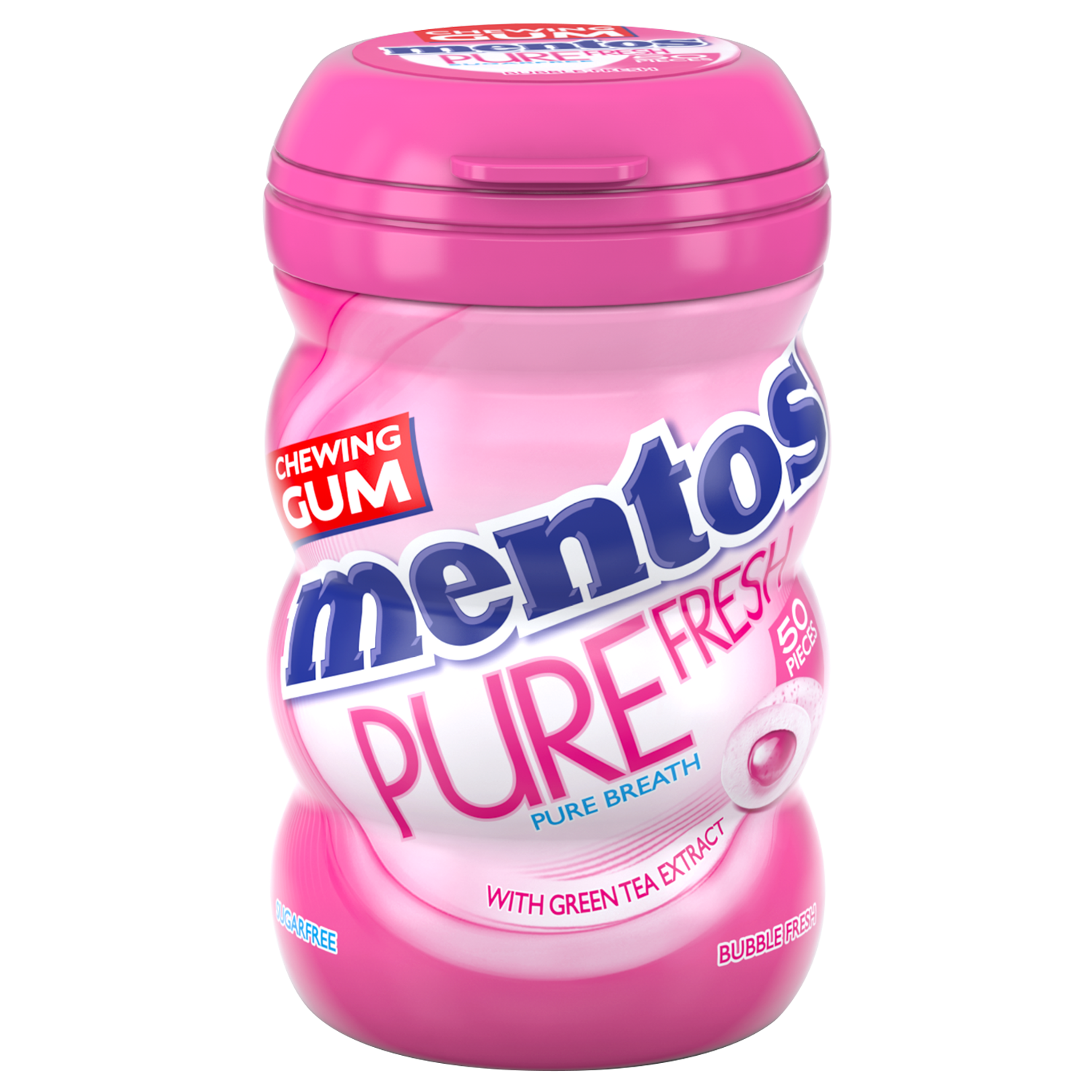 Mentos Gum Pure Fresh Bubble Fresh 50 pieces bottle