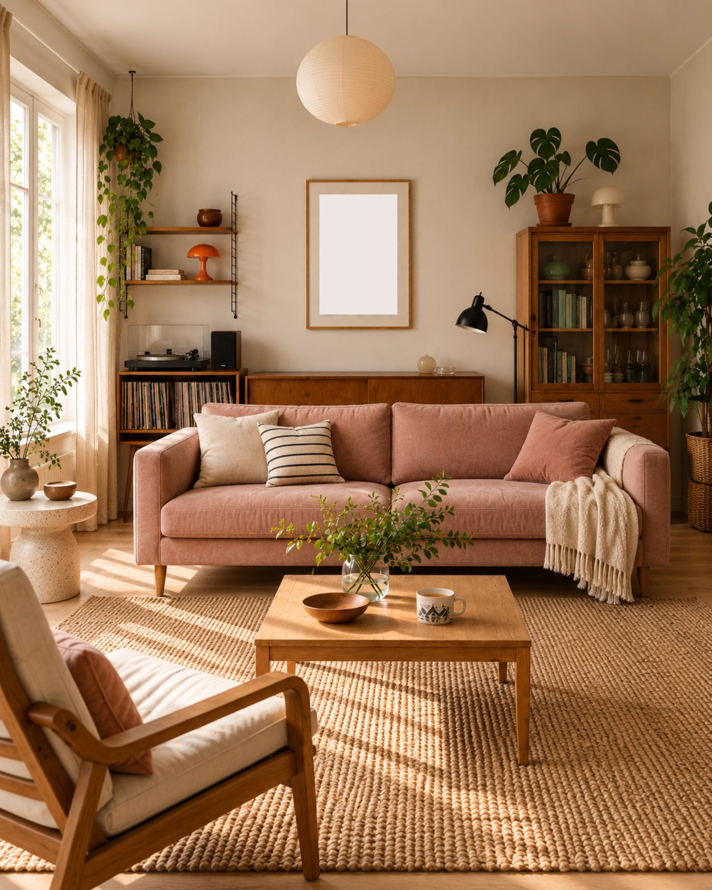 In a living room