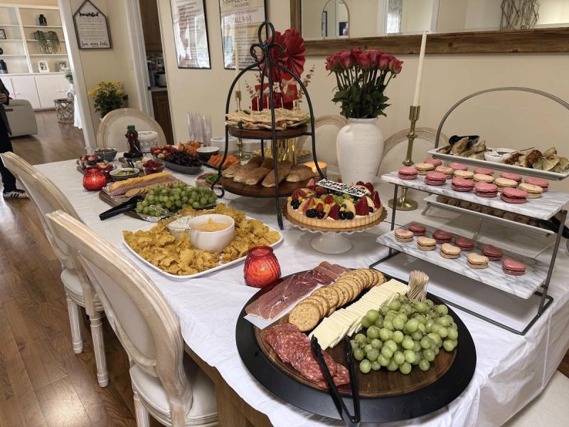 Refreshments set out for the Finecrest Villa open house