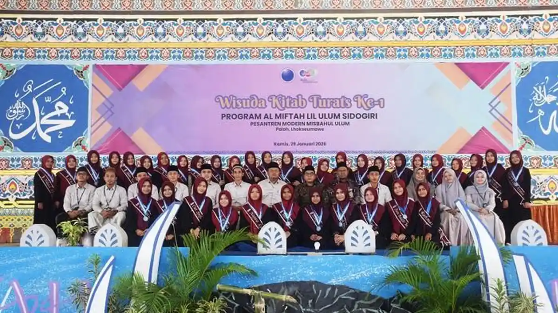 Perdana di Aceh, Ponpes Misbahul Ulum Gelar Wisuda Baca Kitab Kuning Praktis
