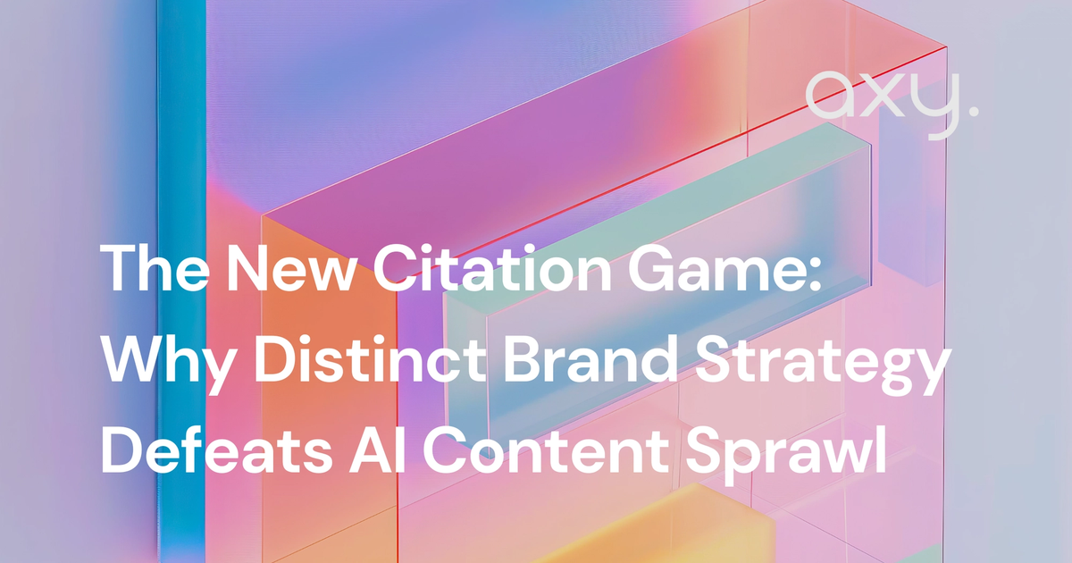 The New Citation Game: Why Distinct Brand Strategy Defeats AI Content Sprawl