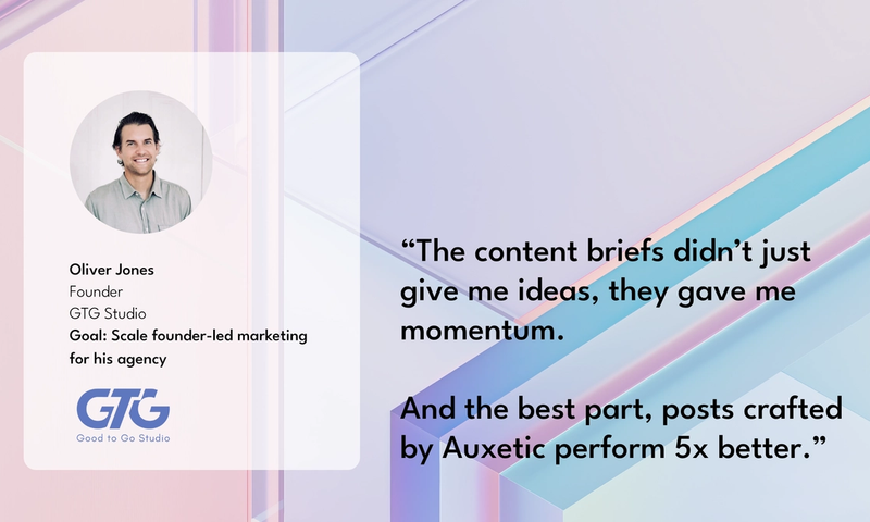 How GTG Studio Scaled Founder-Led Marketing and 5x’d LinkedIn Performance with Axy