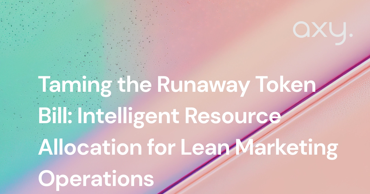 Taming the Runaway Token Bill: Intelligent Resource Allocation for Lean Marketing Operations