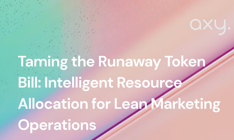 Taming the Runaway Token Bill: Intelligent Resource Allocation for Lean Marketing Operations