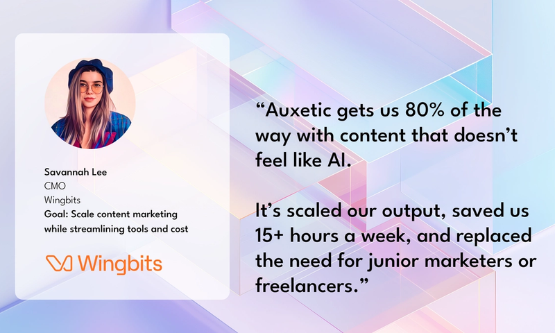 How Wingbits Saved 15+ Hours a Week with Axy and Scaled Marketing Output Without Hiring