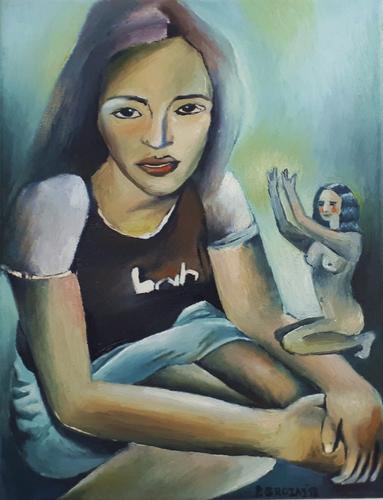 Girl portrait, oil on canvas, 40 x 30 cm