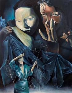 Out of the blue, oil on canvas, 160 x 120 cm