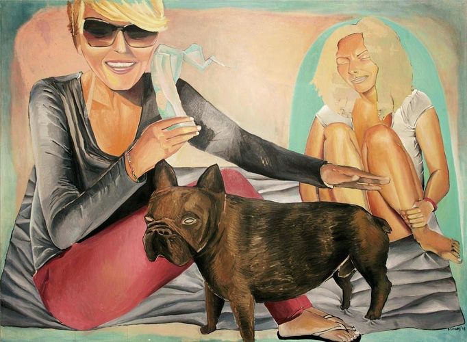 Accidental dog, oil on canvas, 160 x 200 cm