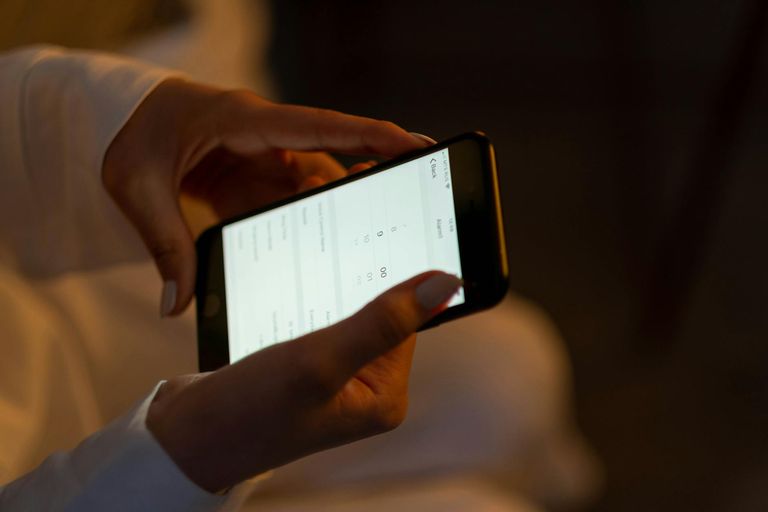 a person using a smartphone app for boat maintenance tracking and reminders