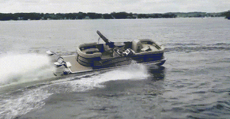 animated GIF of pontoon boat upgrades and customization ideas
