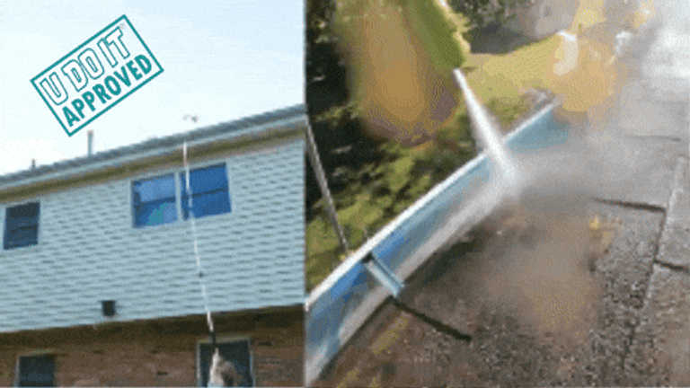 animated GIF showing boat cleaning and maintenance steps