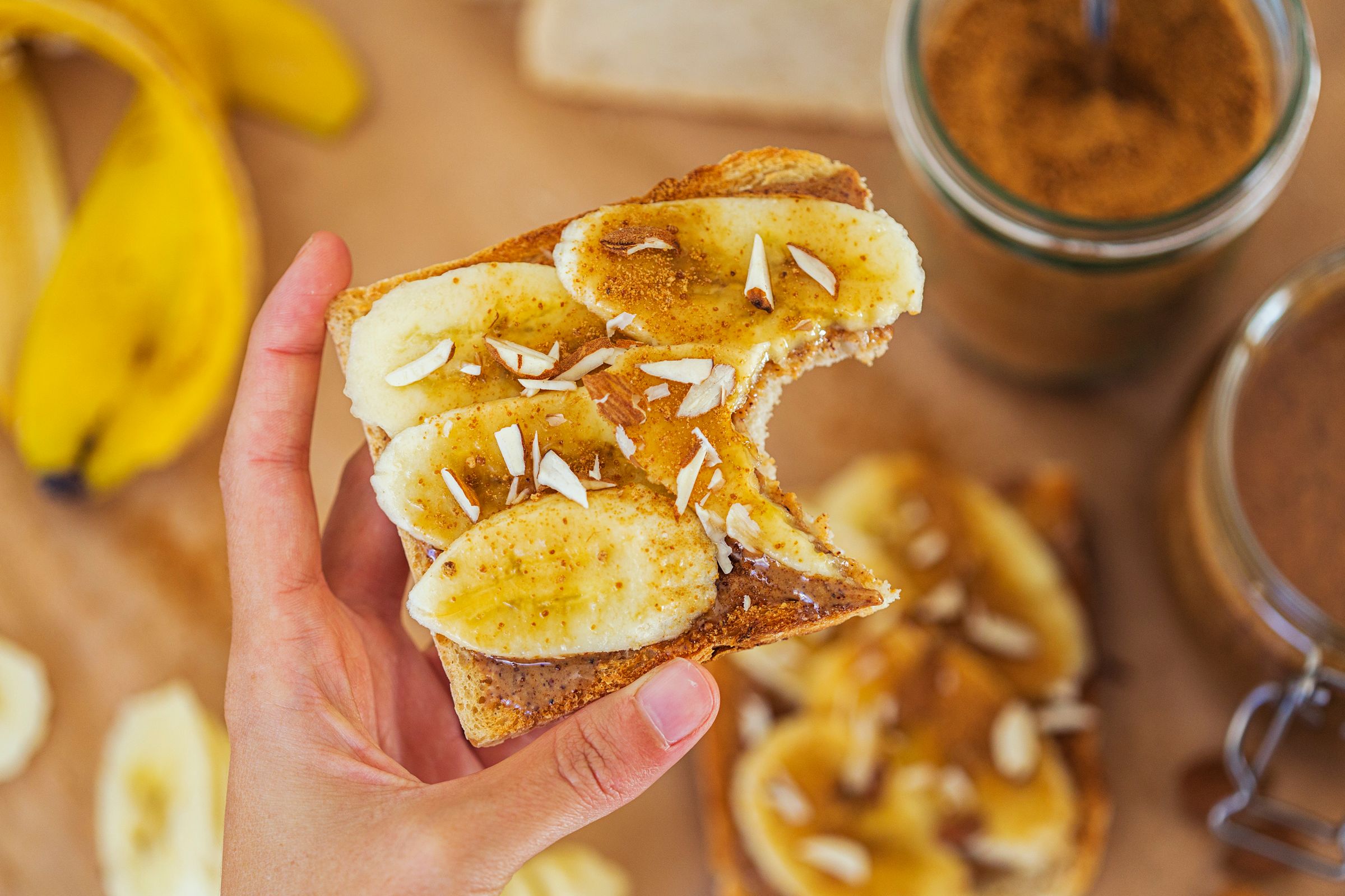Almond Butter & Banana on Toast