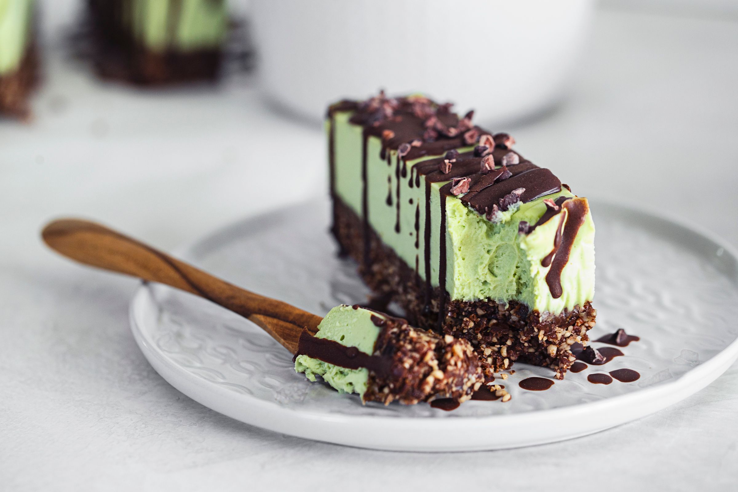 Vegan Mint &amp; Chocolate "Cheesecake" - Cocoon Cooks