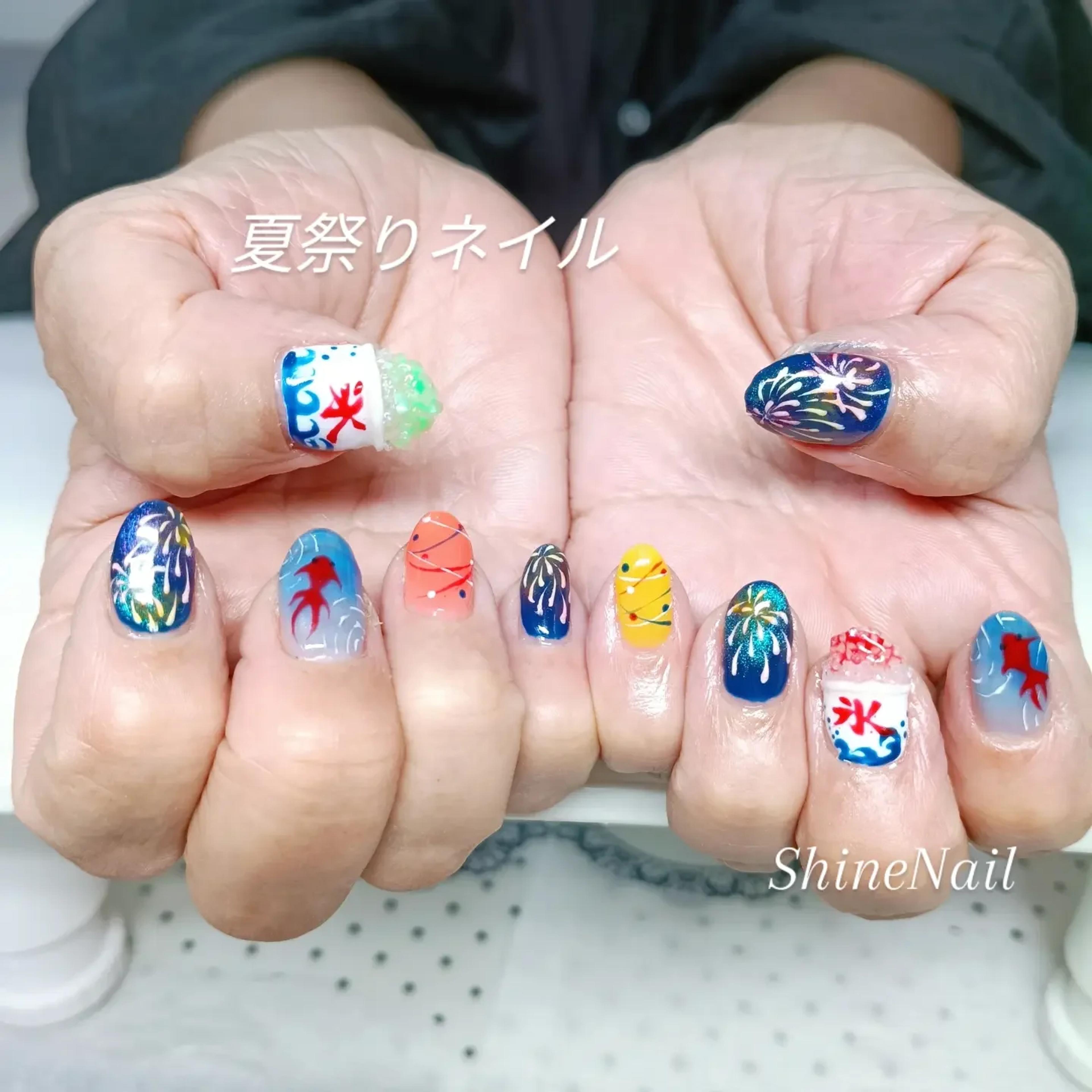 お祭りネイル